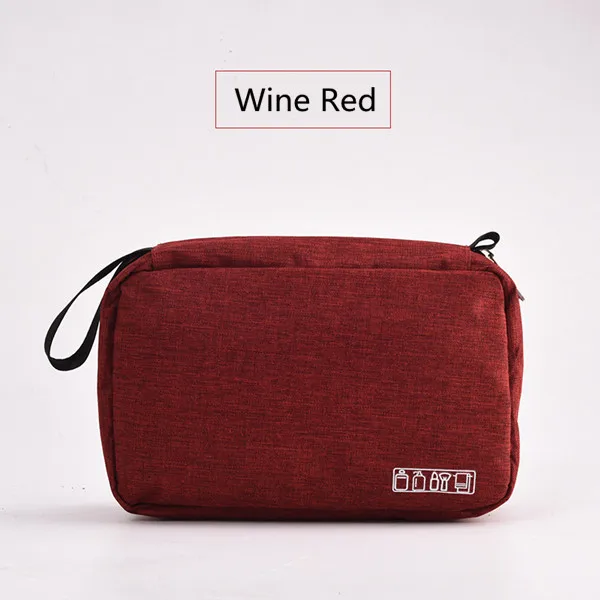 Multifunction Men Women Hanging Cosmetic Bag Folding Travel Organizer Toiletry Wash Make up Storage Pouch Beautician Makeup Bag - Color: Burgundy