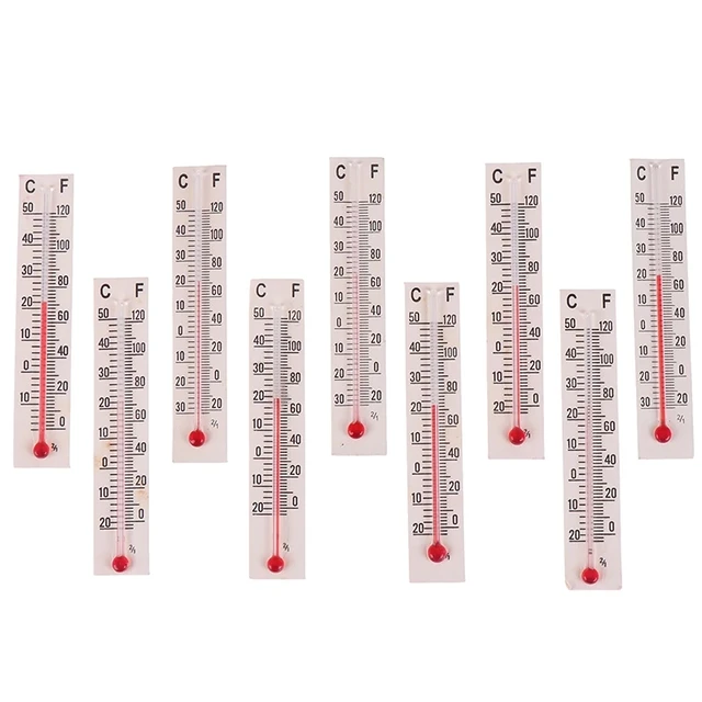 10/20PCS Miniature Paper Cardboard Thermometer Simple Style house