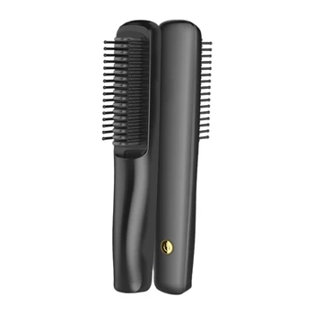 

Hair Straightener Without Hair Extension Brush USB Rechargeable Hot Comb Hair Straightener Men Beard Hair Straightener