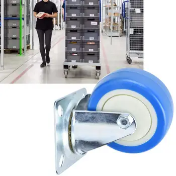 

4pcs PVC Caster Light Type 3 Inches Single Shaft Wheels Furniture castor 40KG Load Bearing for Trolley Office castor