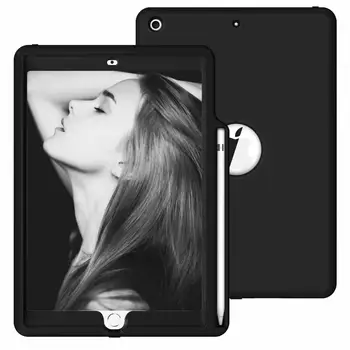 

Slim Heavy Duty Shockproof Tough Hybrid Armor Drop Protection Case Cover built-in Pencil Holder For ipad 10.2 2019