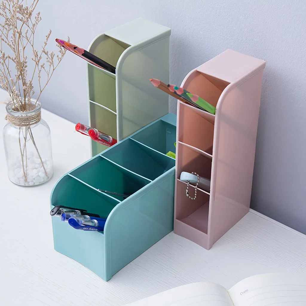 Pencil Pen Holder Stationery Desk Container Storage Box Office Desktop Organizer Dropshipping Accessories tool Christmas decora