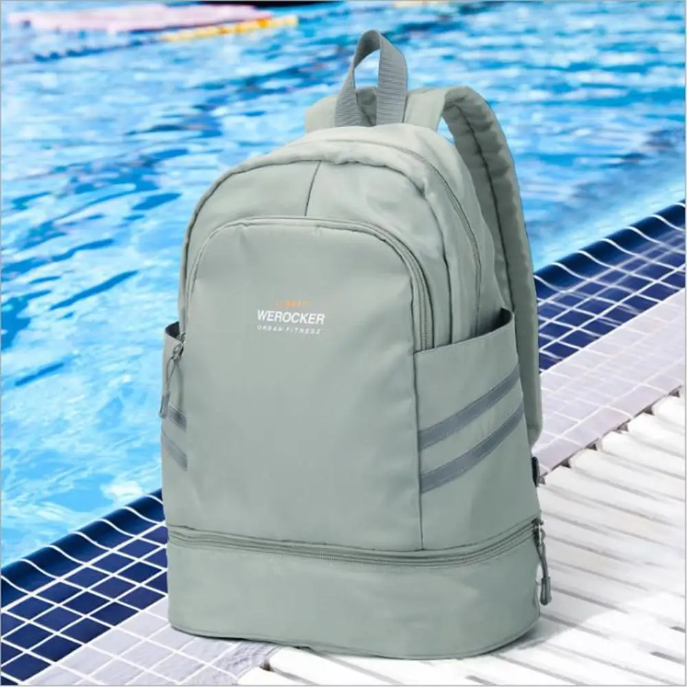 

Swimming Bag Female Wet and Dry Separation Simple Lightweight Drawstring Sports Fitness Backpack Drawstring Bags