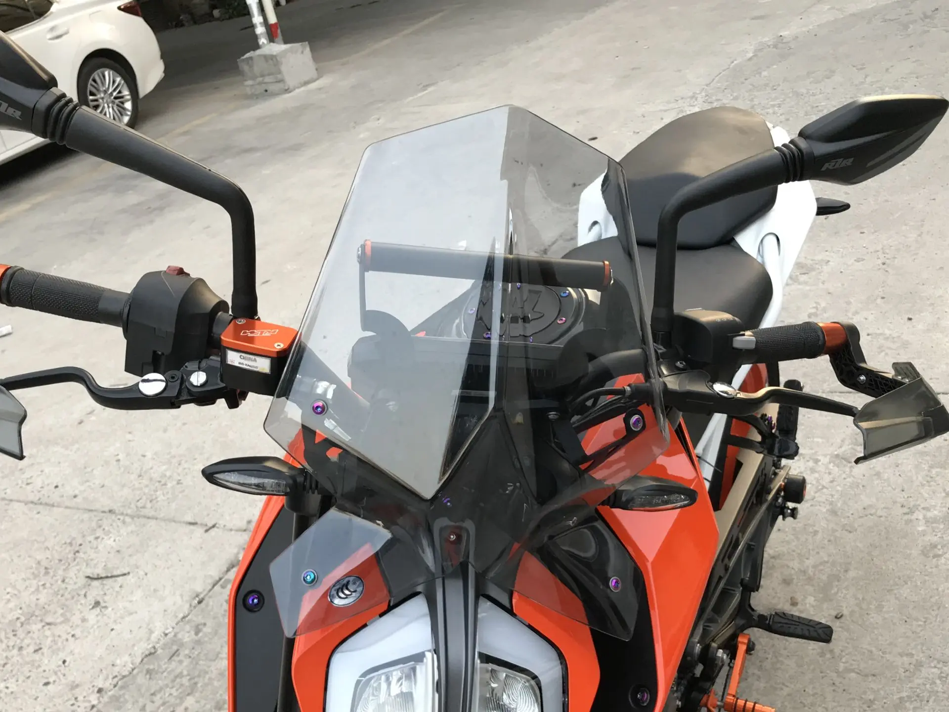 Лобовое стекло для KTM Duke 125 390 мотоцикла ABS ветровое стекло w/Монтажный кронштейн Duke125 Duke390 ветровой дефлектор