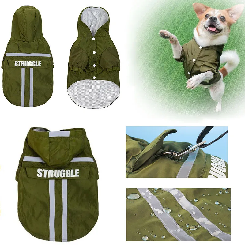 

TPFOCUS Dogs Raincoat Waterproof Clothes Pet Raincoat with Reflective Strip Hooded Folding Coat 2019 New