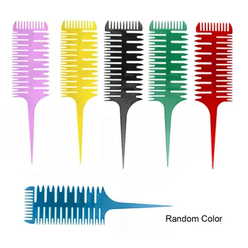 

1 PC Hair Brush Comb for tool Home Use Hair Dyeing Salon Professional Fish Bone Shape Hair Comb Hair Dyeing Sectioning Comb