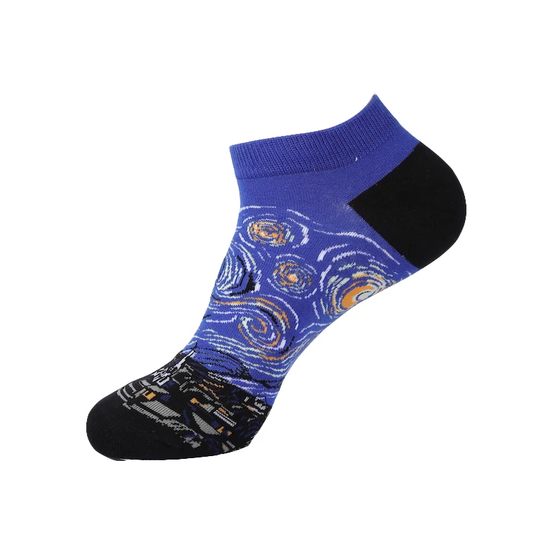 Хлопковые женские и мужские носки-следки, забавные летние уличные носки в стиле Харадзюку, носки-тапочки унисекс, новинка, носки с рисунками из мультфильмов, счастливые носки - Цвет: S46