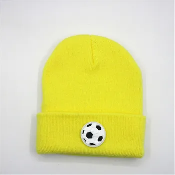 

football embroidery Thicken knitted hat winter warm hat Skullies cap beanie hat for kid men and women 213
