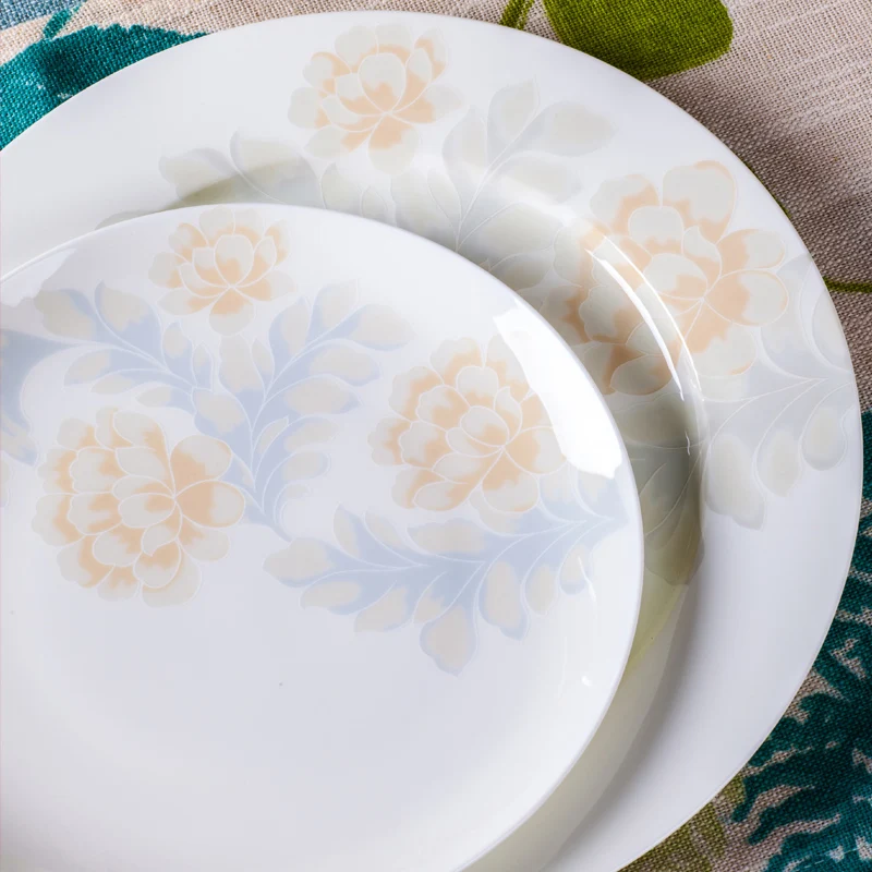 60 Heads Dinnerware Sets Jingdezhen ceramics Dinner Dish Rice Salad Noodles Bowl home dish soup bowl taste dish rice bowl Pot