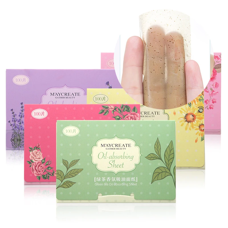 

200pcs Green Tea Face Oil Blotting Sheets Paper Deep Cleansing Face Oil Control Absorbent Paper Oil Absorbing Face Care Tools