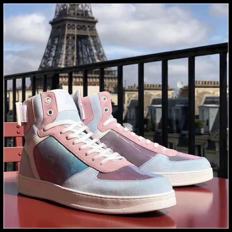 

2019 New Brand Design Women Sneakers Fashion Casual Magic Color Designer High Top Shoes Woman Trainer Flat Sneaker Shoes
