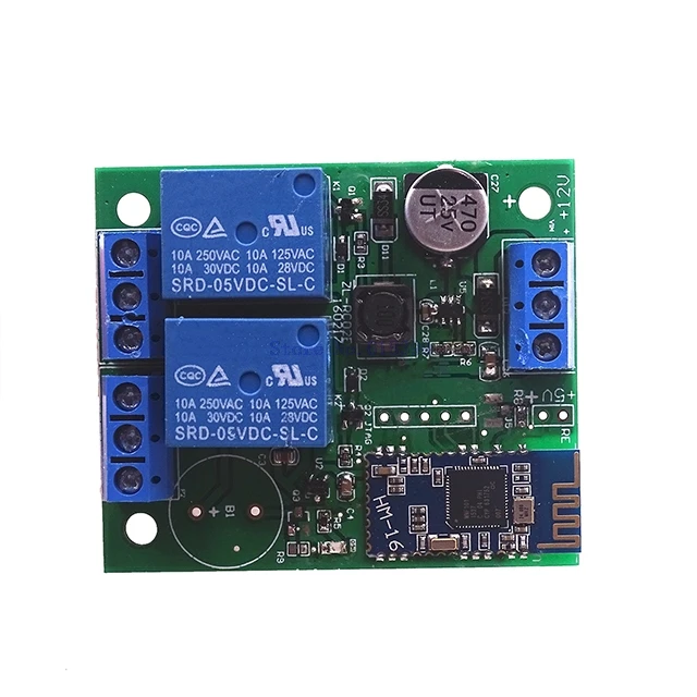 

A5-- 2 Channel Relay Module For bluetooth 4.0 BLE Apple Android Phone IOT