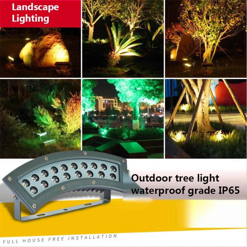 Flood Light Outdoor Spotlights Tree Lights Waterproof Lighting Lawn Lamp Projection Light Tree Hug Lights Super Bright 18W 220V