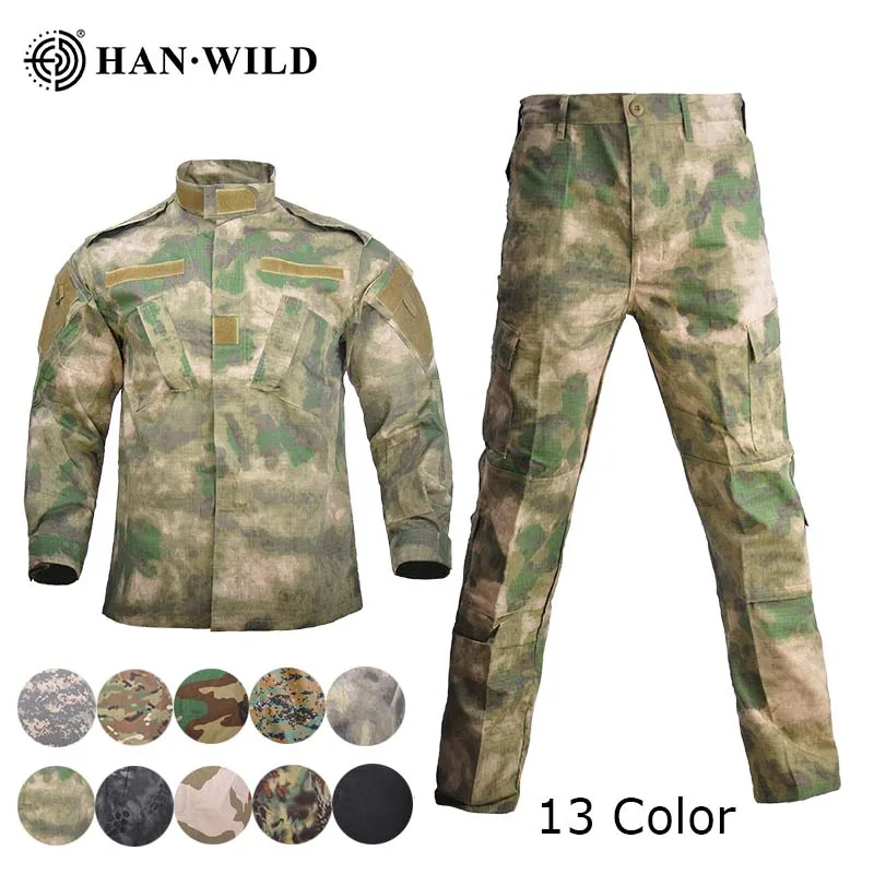 HAN WILD Uniforme Militar Multicam Camouflage Suits Hunting Clothing Tactical Special Force Ropa Uniforms Combat Ghillie Suits