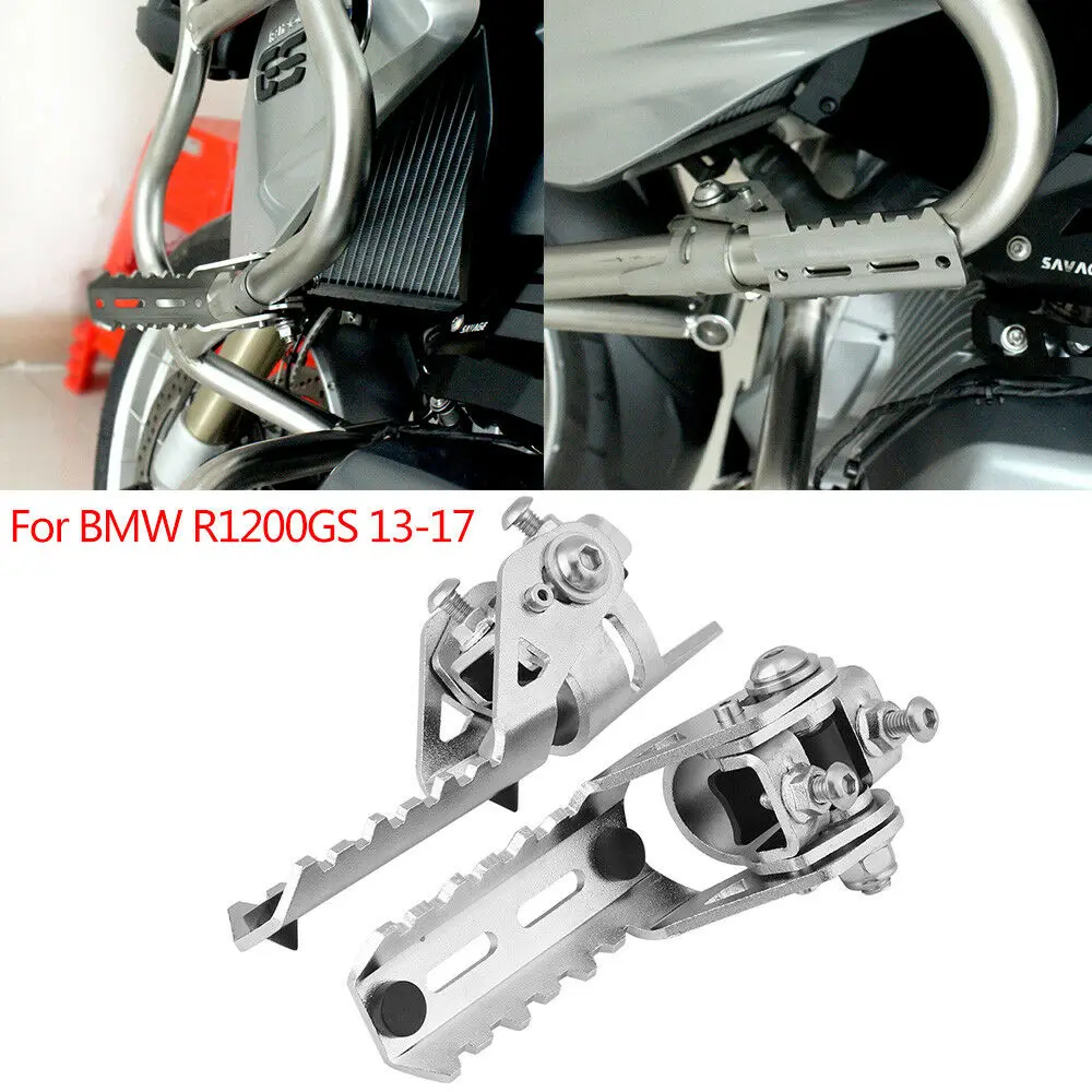 Pair 25mm Highway Foot Pegs For Pipes Triumph Tiger Explorer for BMW R1200GS LC La broche chaude