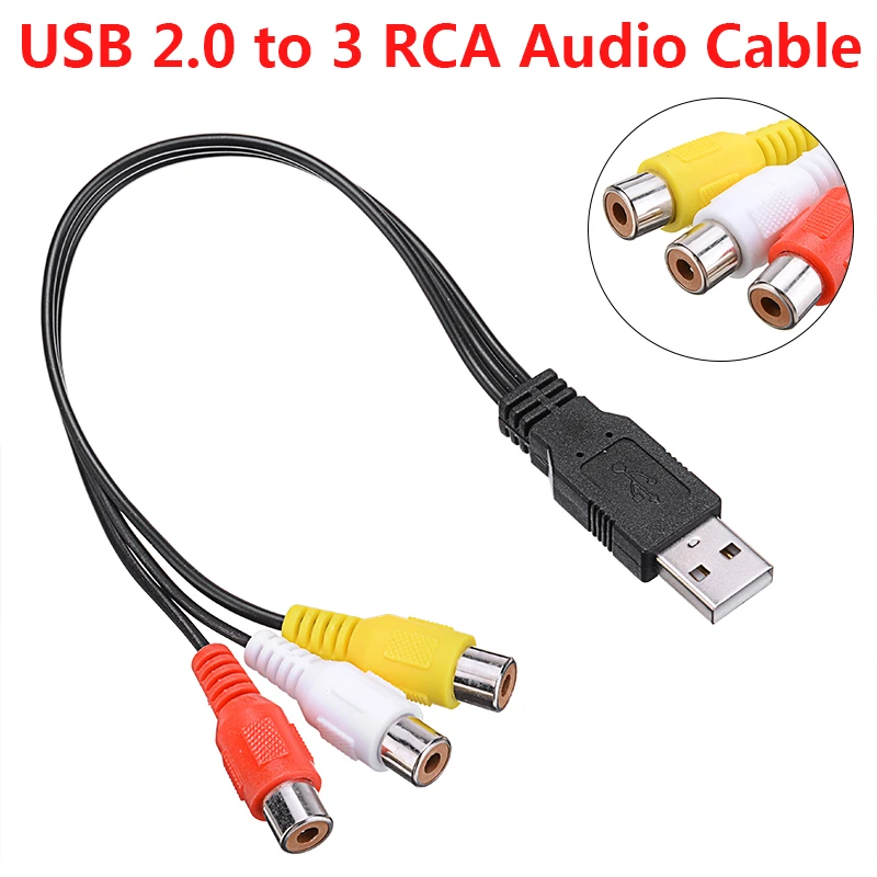 Adaptador macho A hembra para HDTV, convertidor de Audio vídeo AV Cable USB A RCA, Pohiks, 1 unidad|Cables USB| AliExpress