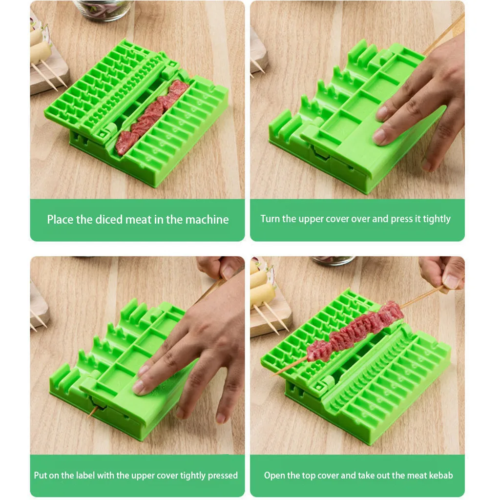 Quick Skewer Easy Barbecue Kebab Maker Meat Skewer Machine BBQ Grill Skewers