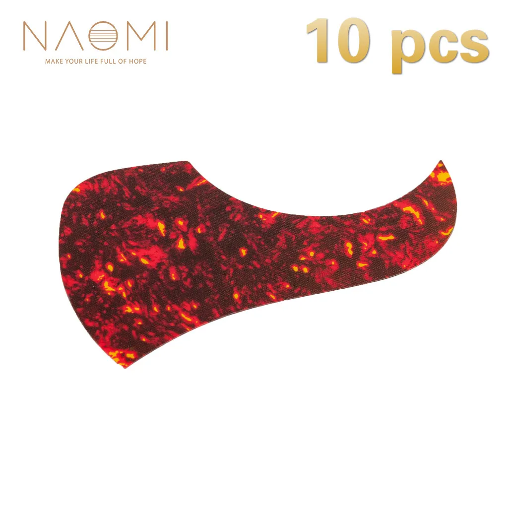 NAOMI Guitar Pickguard 10 Pcs Guitar Pickguard Self-adhesive Pick Guard Sticker For Acoustic Guitar Red Guitar Parts Accessories
