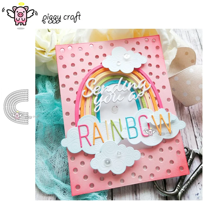 

Металлические Вырубные штампы, форма для вырезания, радужные полосы, для скрапбукинга, бумаги, рукоделия, ножа, форма, лезвие, перфоратор, трафареты, штампы