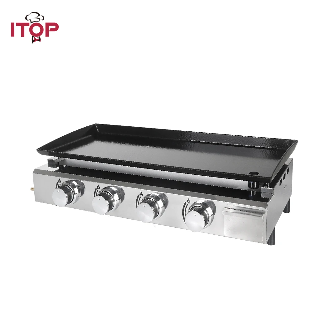 ITOP 4 конфорки Газовая планча барбекю грили Инструменты для на открытом месте