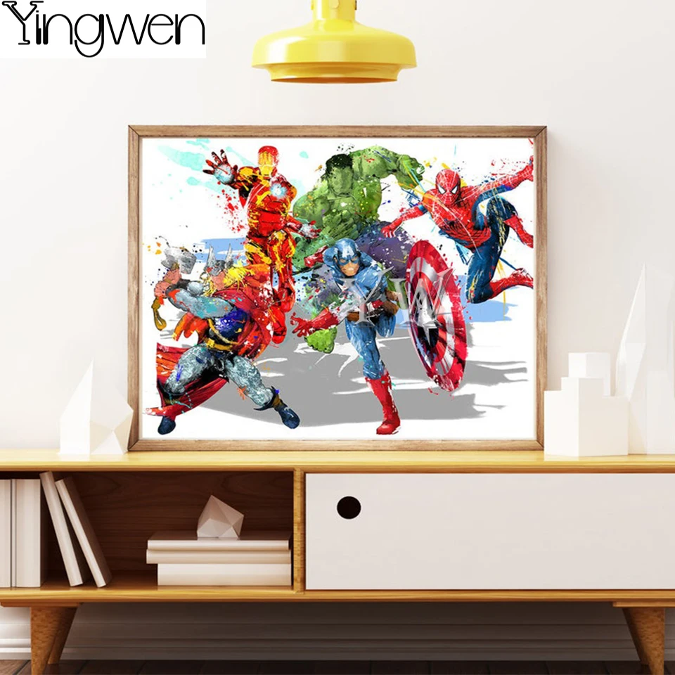 Disney 5D Diamond Painting Marvel Spiderman Full Diamond Cross Stitch  Mosaic Kids Room Wall Decor DIY Kids Gifts - AliExpress