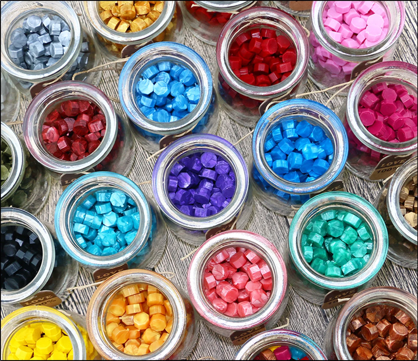 

[Fire paint sealing wax] retro bottled fire paint wax fire paint printing particle wax 23 color sealing wax wax melts