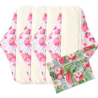 4 pcs Washable Sanitary Towel cloth menstrual pads reusable sanitary pad absorbent reusable charcoal cloth bamboo menstrual pads 1