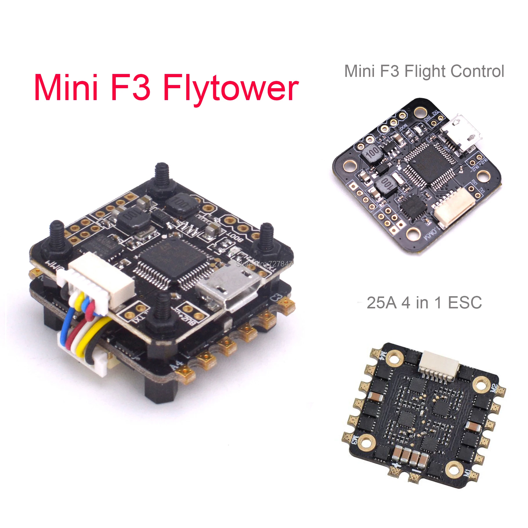 Flytower Mini F3 управление полетом интегрированный OSD встроенный 5 в 1A Выход BEC 4 1 BLHeli 25a