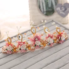 Свадебный головной убор невесты корона хрустальные бусины-короны украшение для волос студия аксессуары для свадебного платья