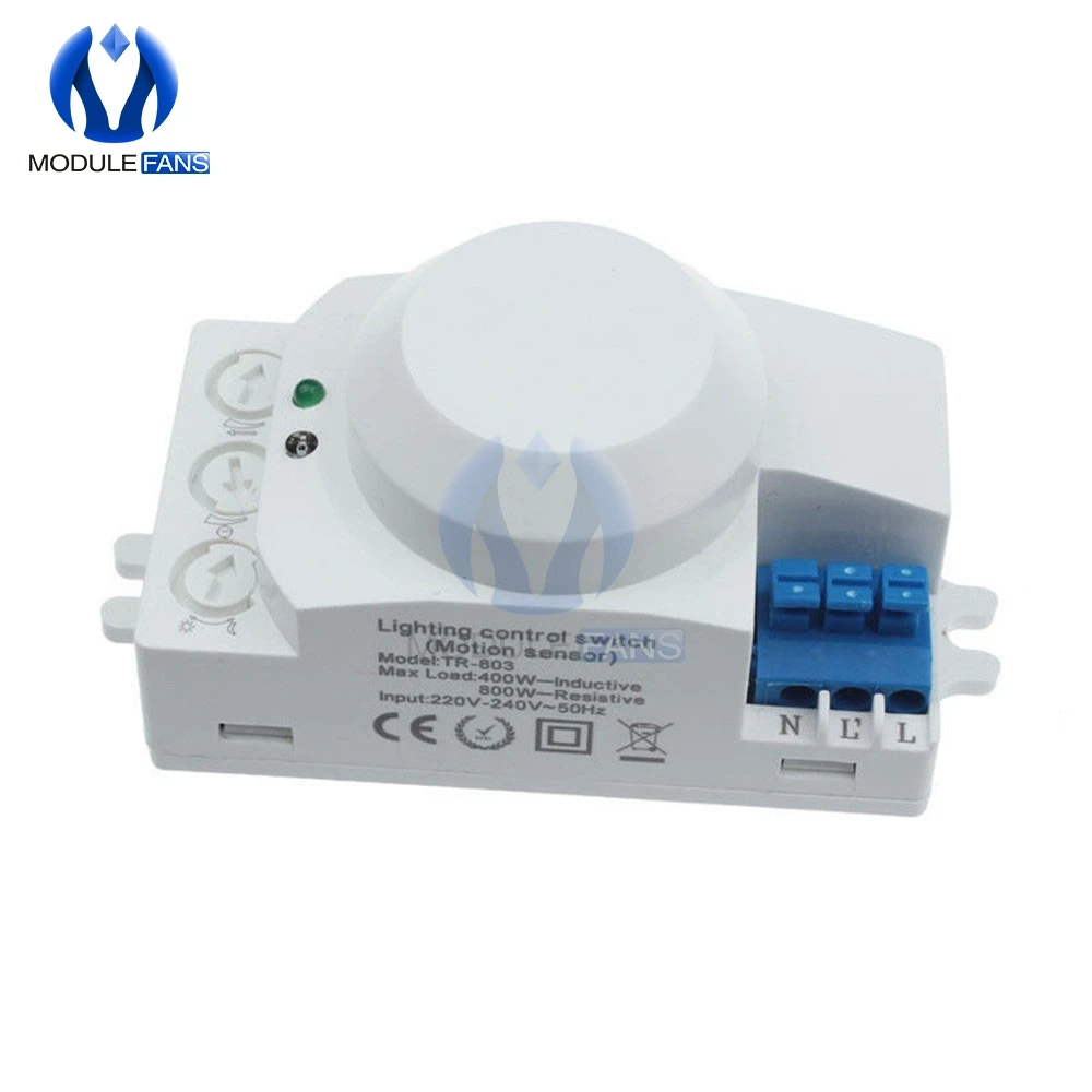 Переменный ток 220 В 5,8 ГГц микроволновый датчик движения датчик переключатель для светильник