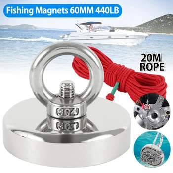 

Super Powerful Magnetic Salvage Pot Magnet Sea Treasure Hunting Fishing Magnet Super Magnet Neodymium Magnet with 20m Rope