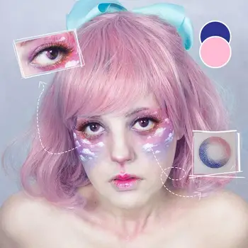 

2pcs/1Pair Prescription Gray Color Contact Lenses Galaxy Seriers Dioptric Eye Contacts Color Lens Yearly Natural looking