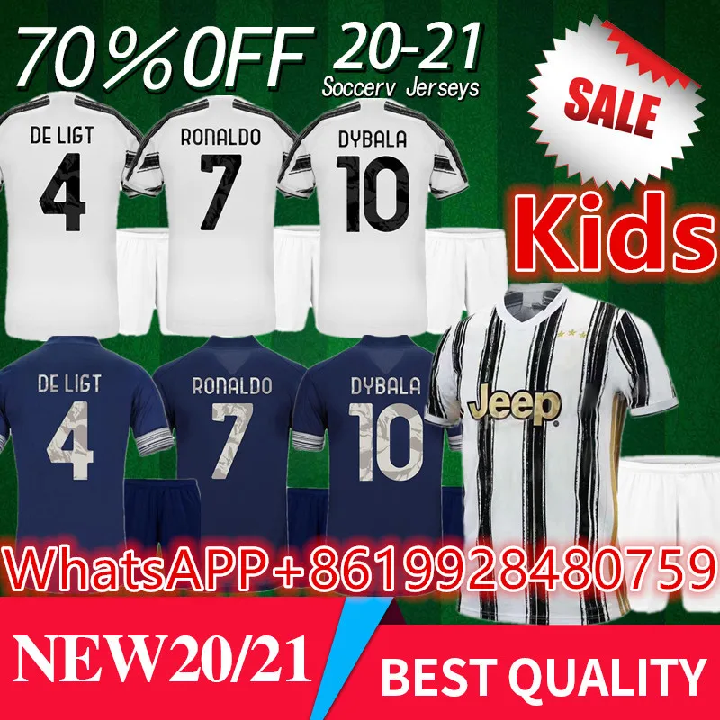 

Kids kit 2020 2021 JuveES home soccer baby jersey RONALDO PALACE DE LIGT DYBALA D. COSTA JUVE 20/21 Juventuses away child Shirts