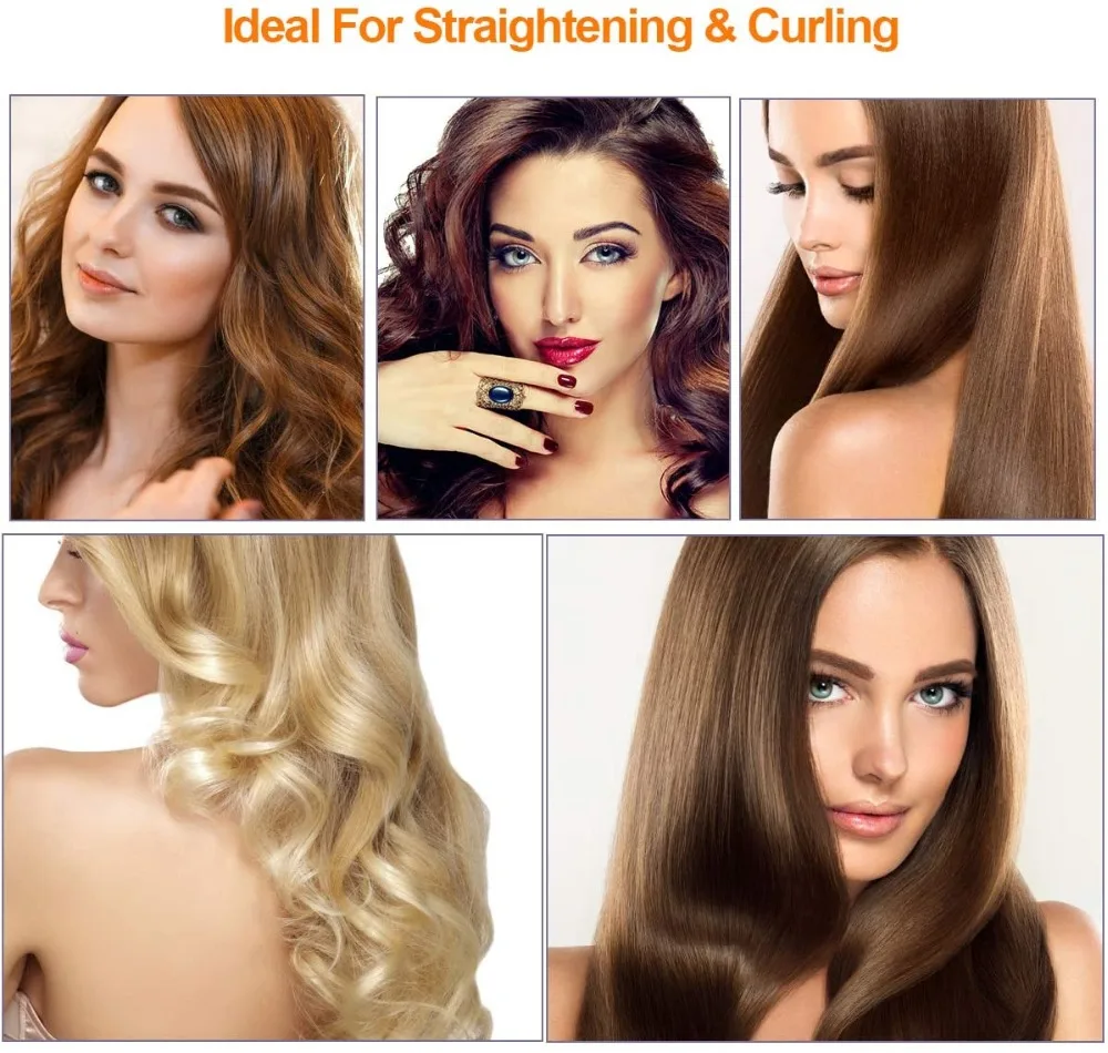 Konmison Steam Hair Straightener Ceramic Vapor Hair Flat Iron Seam Hair Straightening Iron Curler Steamer Hair Styling Tool 6