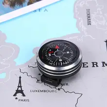 Новые часы кнопка для ремешка Компас для паракордовый браслет для выживания портативный карманный компас Открытый Туризм Кемпинг Прямая