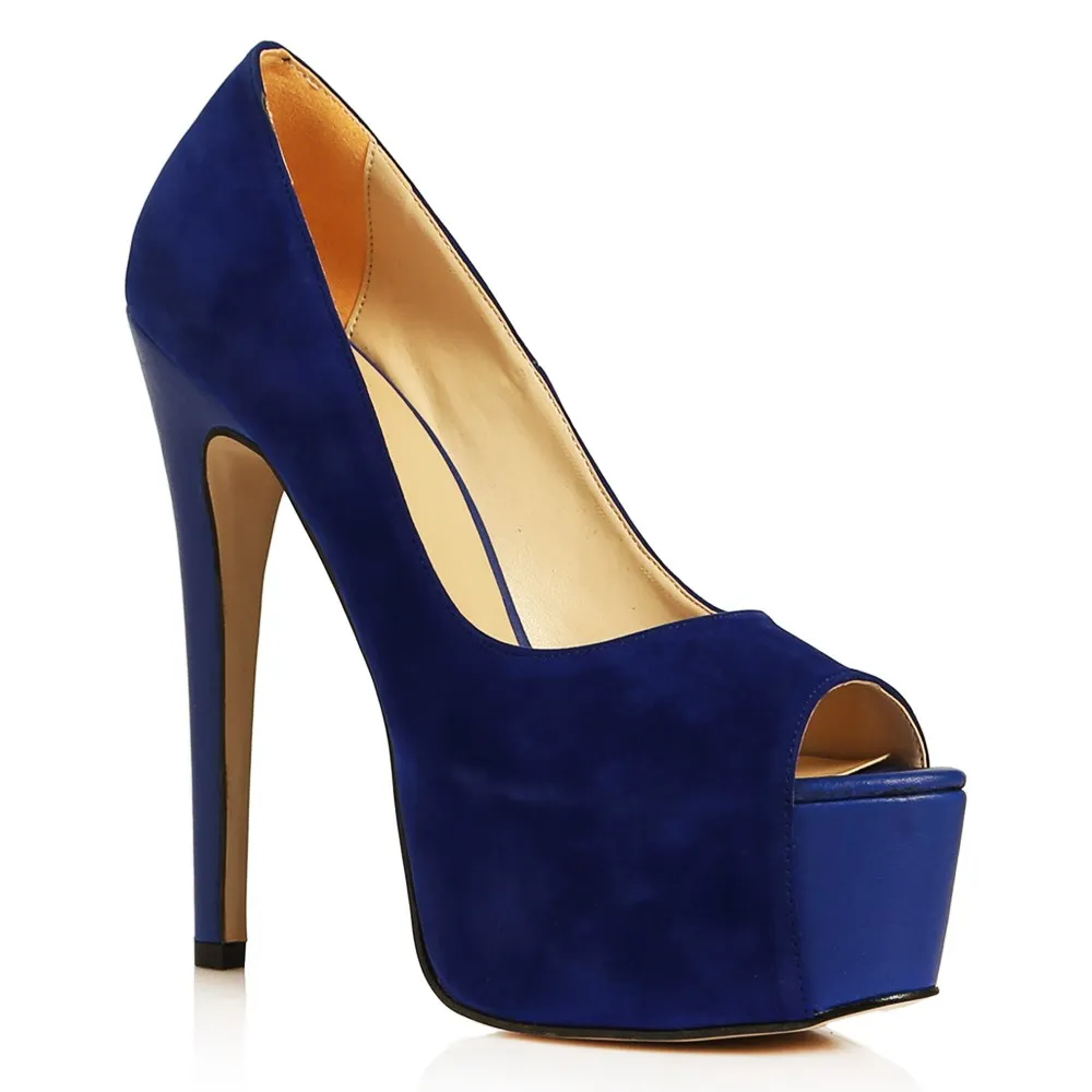 

Mst-036 Saks Suede super high heels shoes platform shoes thin heel sexy large size 14cm