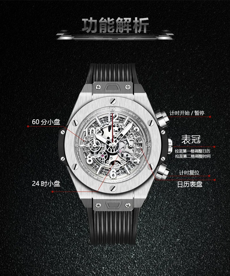 Switzerland Diamond cutting Japan Miyota кварц новые мужские часы с перекрестными границами спортивные силиконовые модные часы с календарем