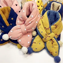 Корейская версия нового осенне-зимнего детского шарфа из овечьей шерсти с принтом «крест», модные маленькие шарфики для маленьких мальчиков и девочек