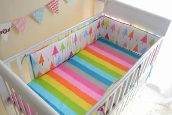 rainbow cot bumper