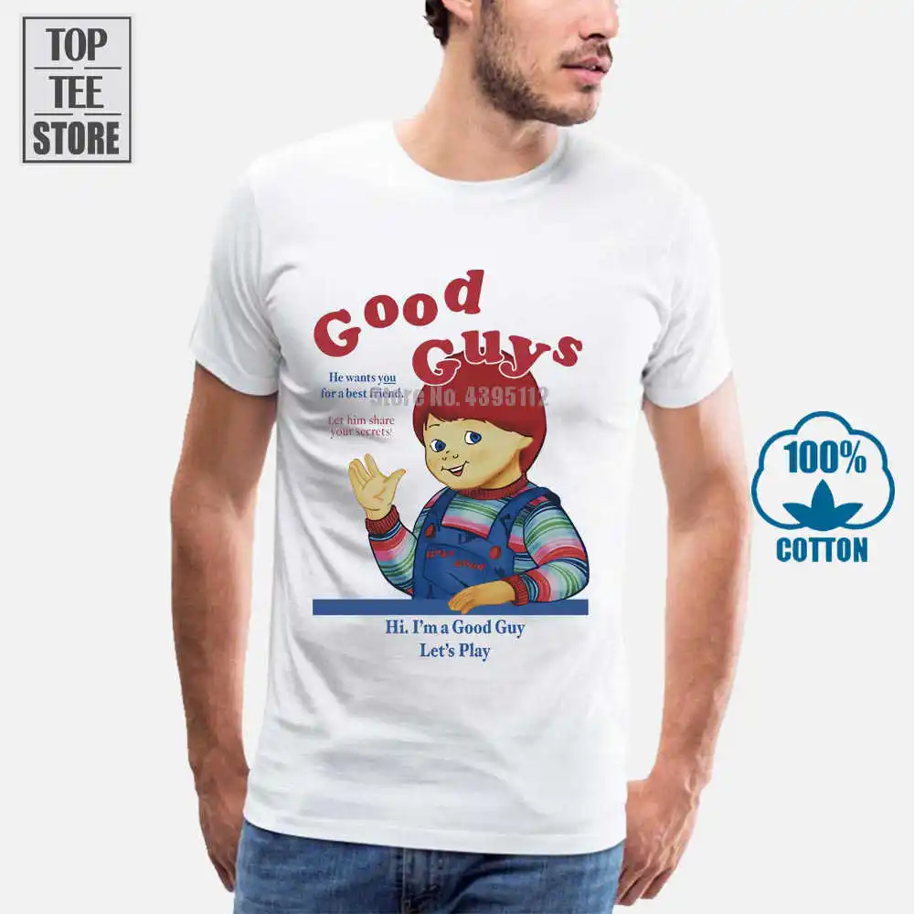 Футболка с надписью Good Guys Chucky Childsplay Horror Cult 80 S Movie Film Birthday | Мужская одежда