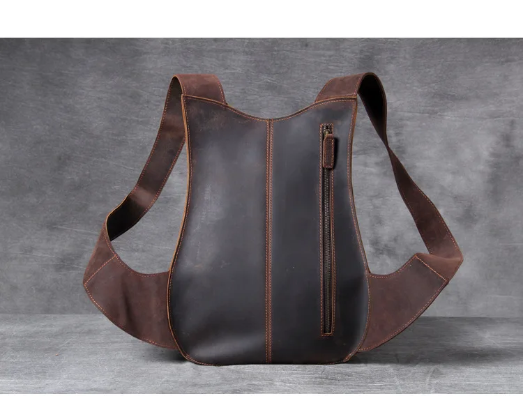 Мужской рюкзак Crazy horse из натуральной кожи, мужская сумка в стиле ретро, оригинальные Замшевые мужские рюкзаки из натуральной кожи