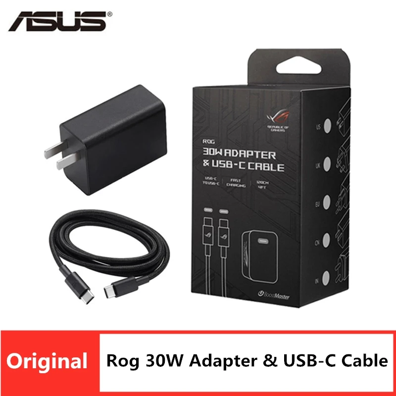 Original ROG Phone 30W Power Adapter USB-C Cable Quick Charging Rog Phone 3 Rog Phone 2 Fast Charger Set for ASUS ROG