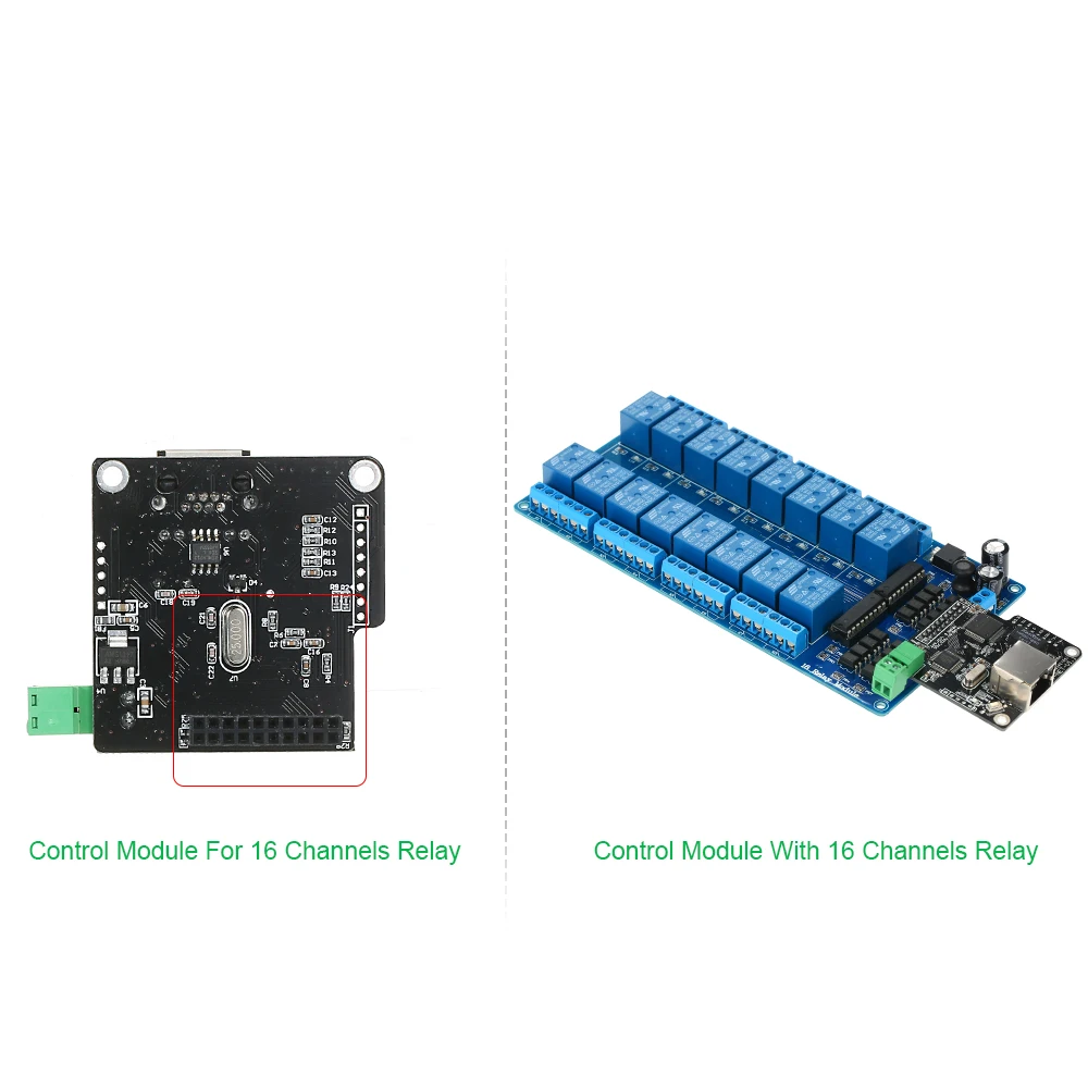 

Hot Ethernet Control Module with 16-Channel Relay LAN WAN Network WEB Server RJ45 Port 16 Channel Relay LJ