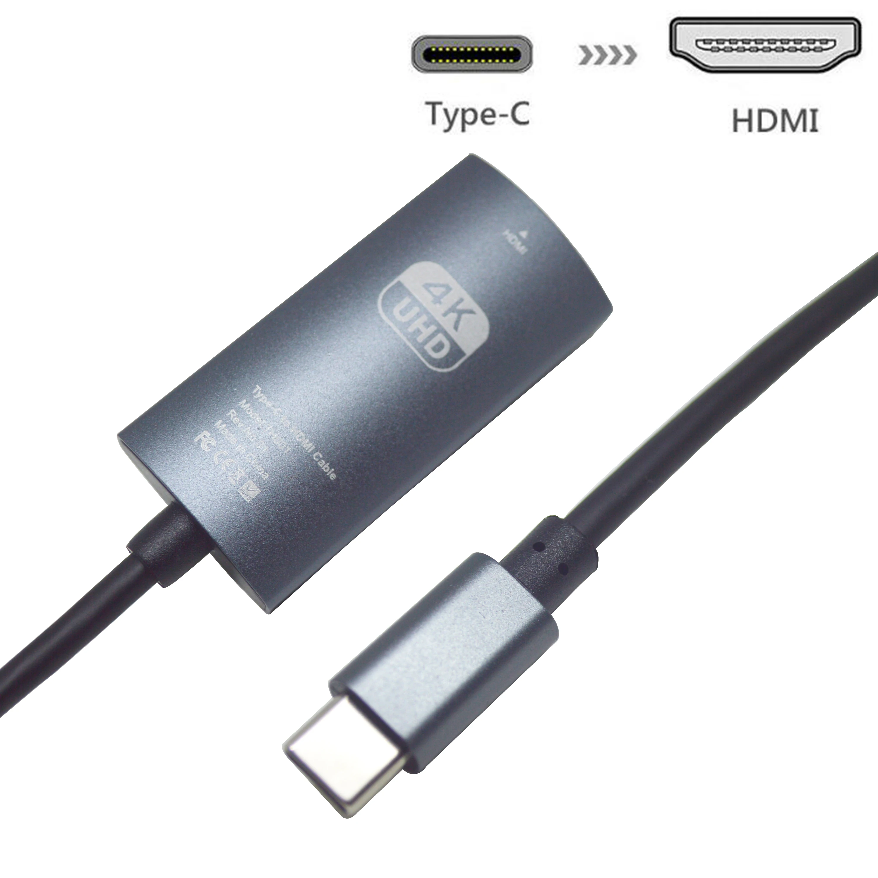 

USB Type C to HDMI Adapter Cable Converter 4K*2K USB C Type-C to HDMI for Samsung Galaxy S8 S9 Note 8 Macbook huawei mate 20 pro