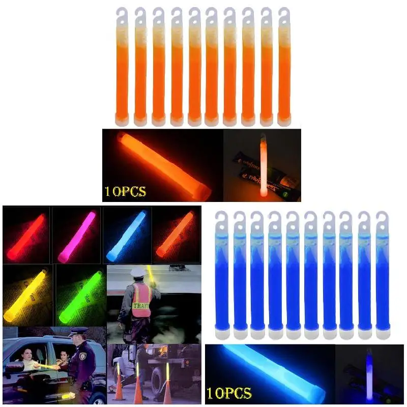 Glow Sticks Glow Light 10pcs /lot 6inch multicolor Glow Stick Chemical light stick Camping Emergency decoration Party clubs supplies Chemical Fluoresce