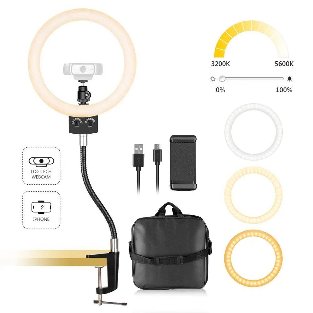 Neewer 8.9 Inches cam Light For Logitech cam Dimmable Usb Led