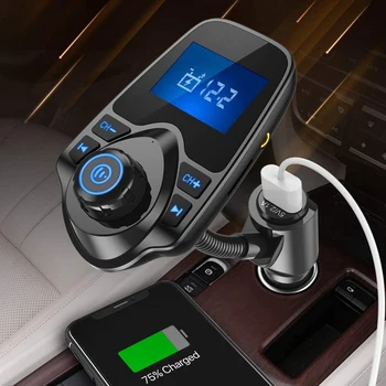 

NEW-Bluetooth Car Wireless Adapter FM Transmitter MP3 Radio Music Player Car Kit USB Charger with Hands-Free Calling