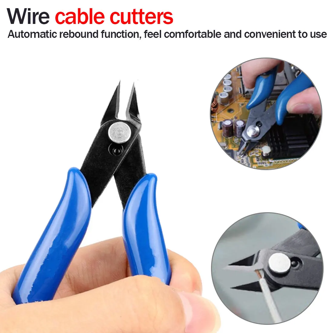 

Electrical Cable Cutters Cutting Side Snips Flush Pliers Nipper Anti-slip Rubber Mini Diagonal Pliers Hand Tools