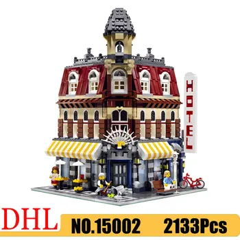 

15002 City Street View Creator Series Cafe Corner Building Blocks 2133Pcs Model Bricks Compatible with 10182 Kids Toys