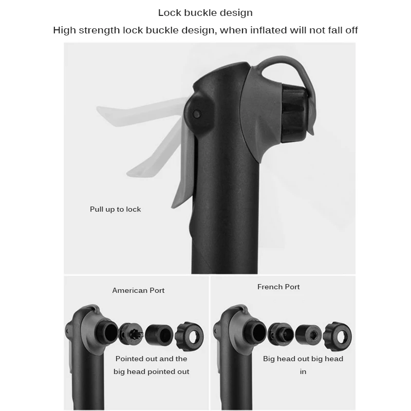Bike Tire Inflator Pump Lightweight Convenient Dustproof Lid Tire Inflator MTB Mountain Bike Accessories Mini Bike Tire Inflator